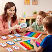 Fun Math Learning Set: Flash Cards & Pop Fidget Board
