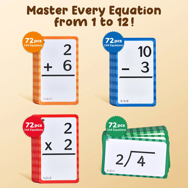 Fun Math Learning Set: Flash Cards & Pop Fidget Board