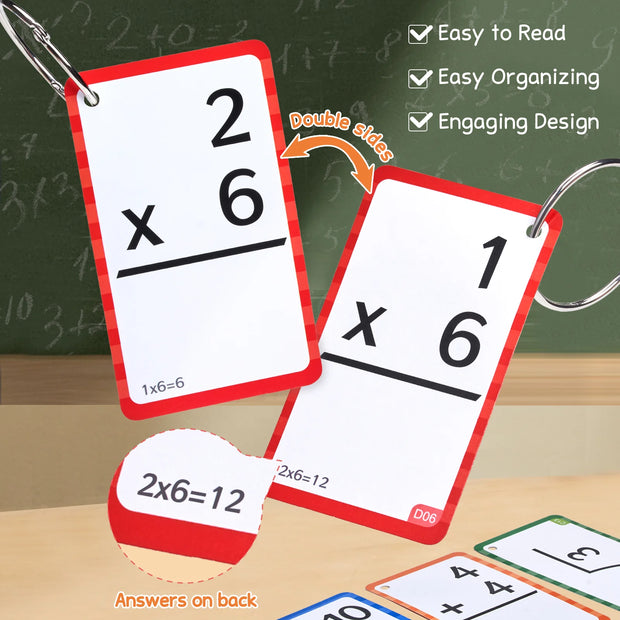 Fun Math Learning Set: Flash Cards & Pop Fidget Board