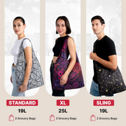 Ultra-Light Standard Tote Bag – Foldable, Durable & Reusable Shopping Bag(2 Pack)
