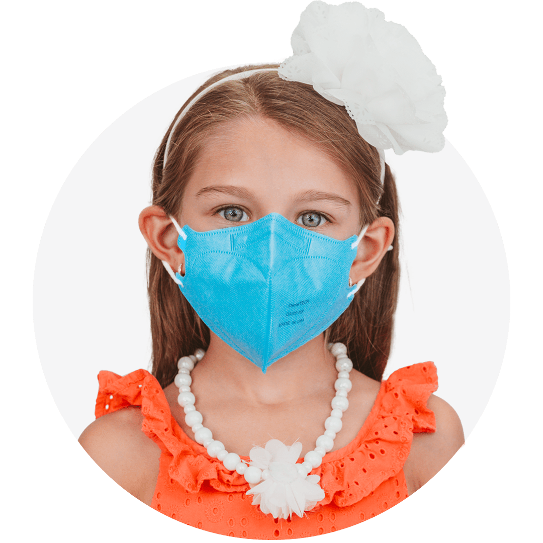 Kids Extra Small Particulate Respirator Fold Style With Earloops  (Box of 20)