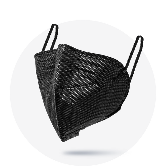 D95, Black, Particulate Respirator, Fold Style With Black Earloops, (Box of 20)
