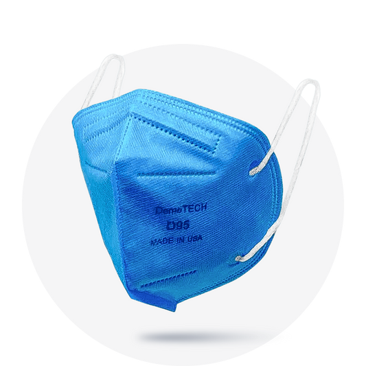 D95, Blue, Particulate Respirator, Fold Style With White Earloops, (Box of 20)