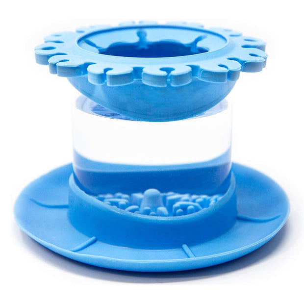 Paint Brush Cleaner Cup – Anti-Spill Rinse Cup with Brush Holder, Rubber Scraper & Drip Tray